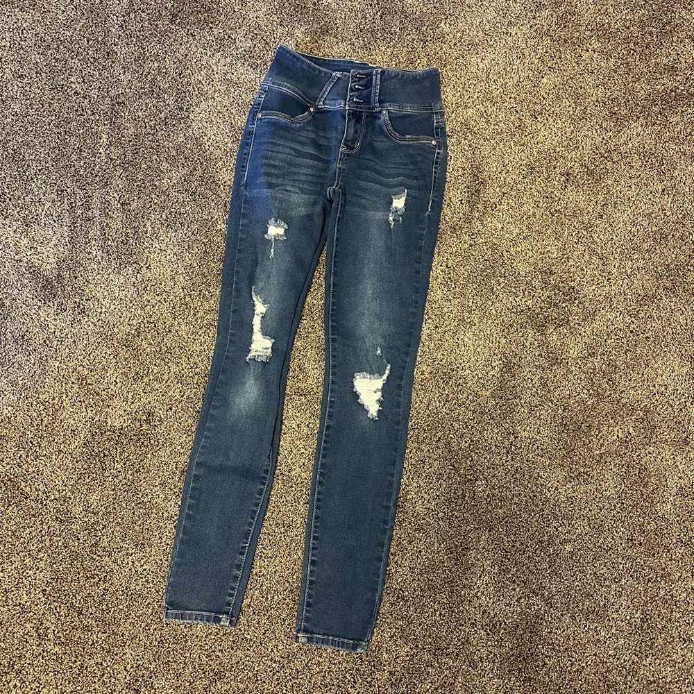 Wallflower straight leg high rise jeans